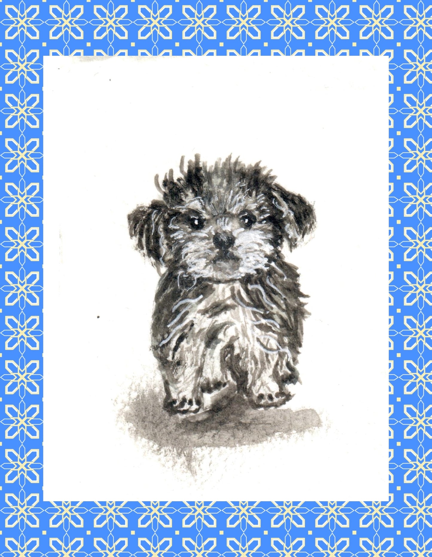 Little Puppy Watercolor Print | Printable Dog Wall Art | Instant Digital Download