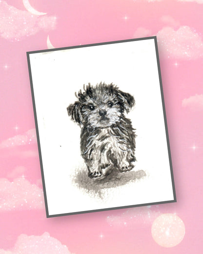 Little Puppy Watercolor Print | Printable Dog Wall Art | Instant Digital Download