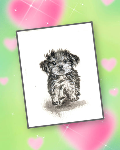 Little Puppy Watercolor Print | Printable Dog Wall Art | Instant Digital Download