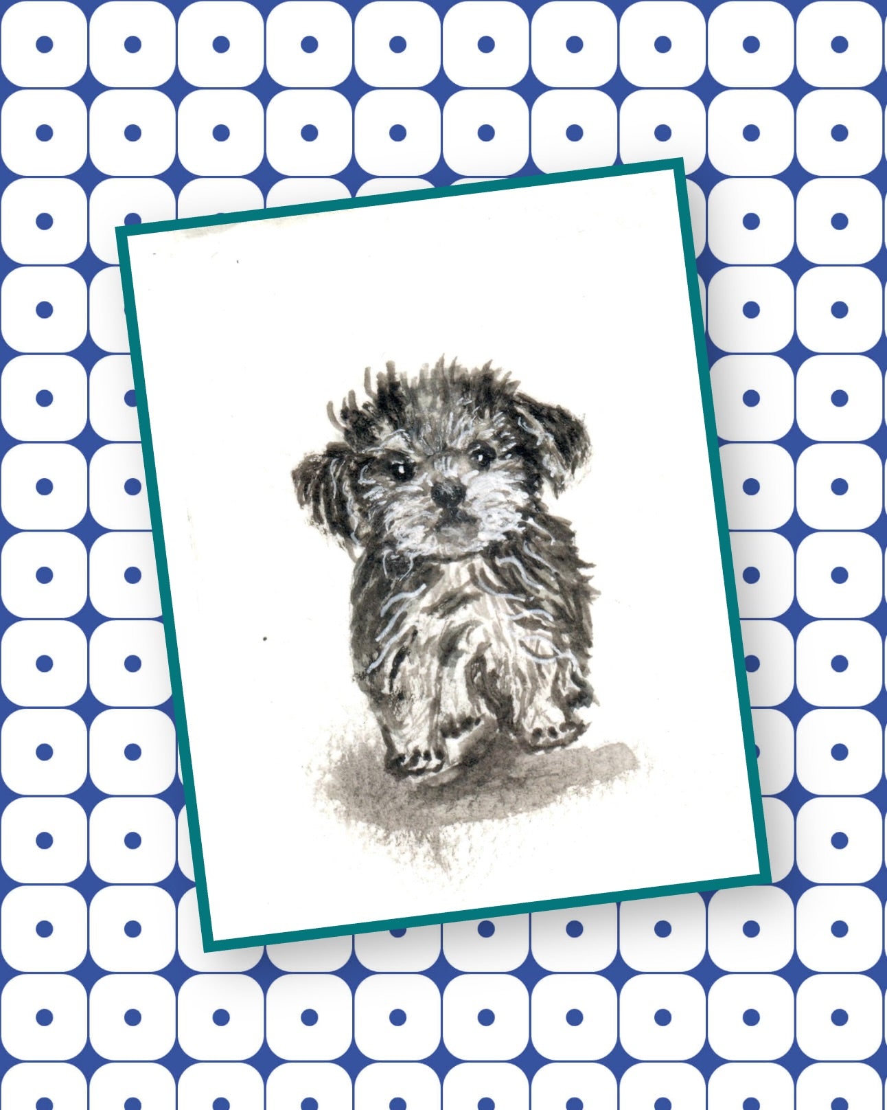 Little Puppy Watercolor Print | Printable Dog Wall Art | Instant Digital Download