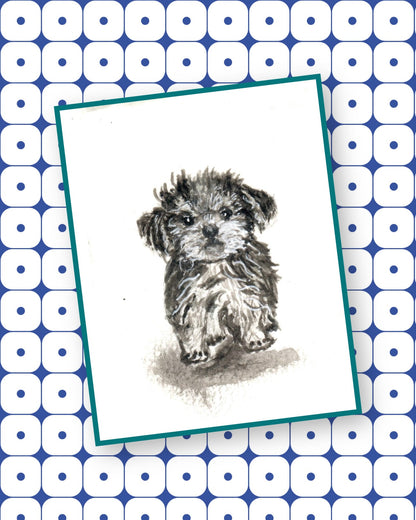 Little Puppy Watercolor Print | Printable Dog Wall Art | Instant Digital Download