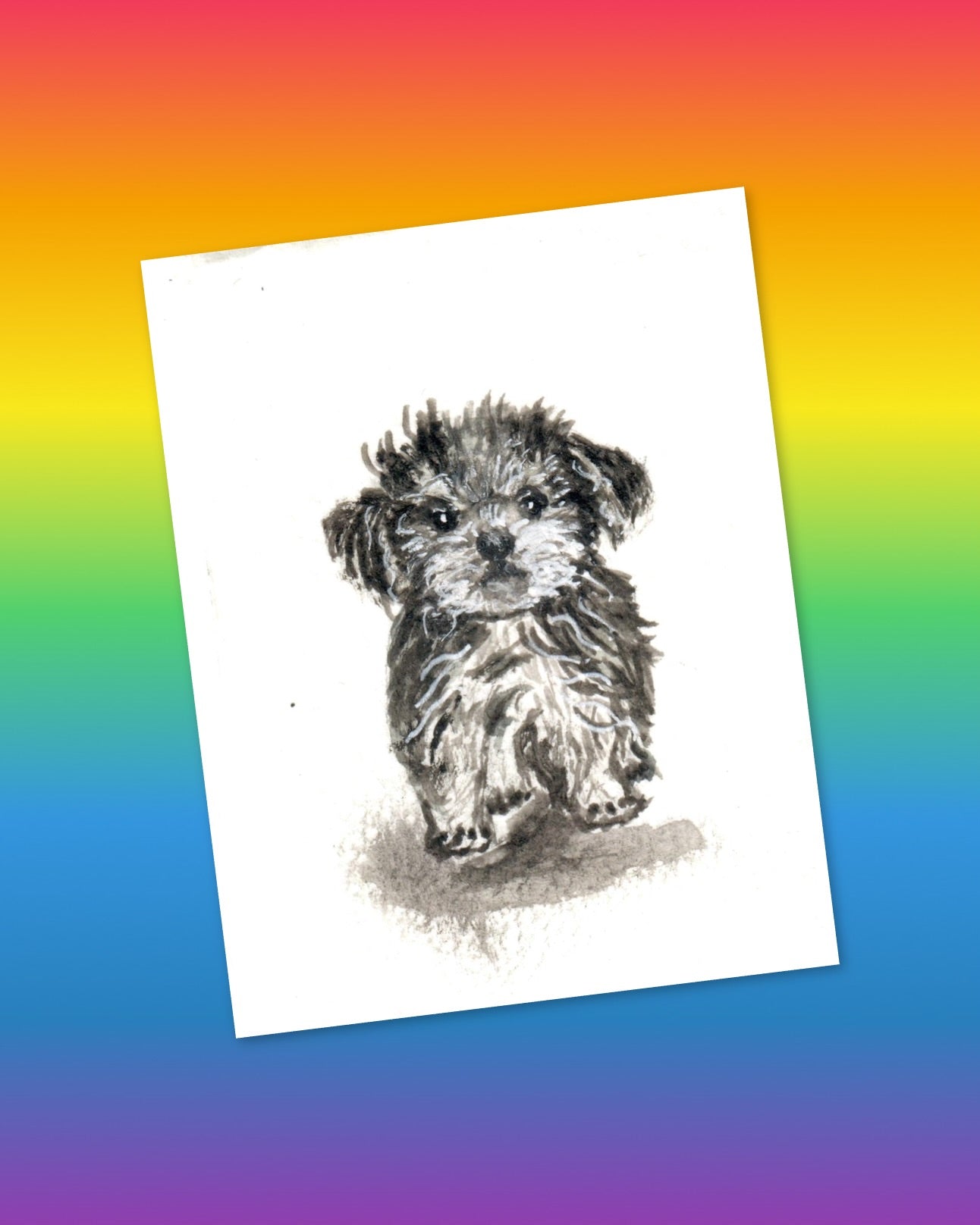Little Puppy Watercolor Print | Printable Dog Wall Art | Instant Digital Download