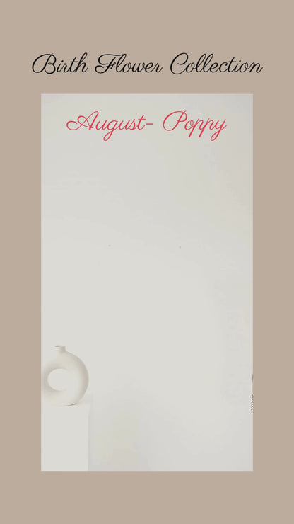 August Poppy Birth Flower Printital product
