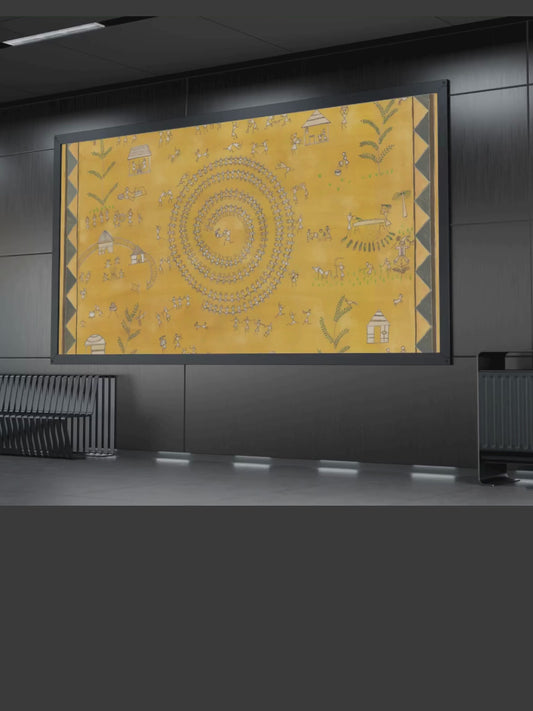 Warli Art Print: Indian Tribal Folk Wall Art (Digital product )