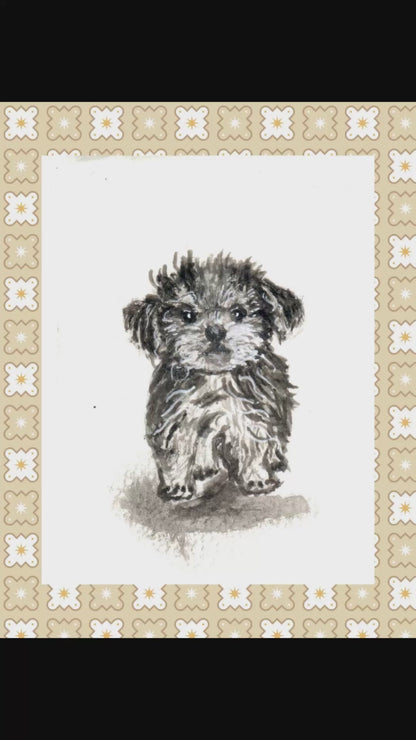 Little Puppy Watercolor Print | Printable Dog Wall Art | Instant Digital Download