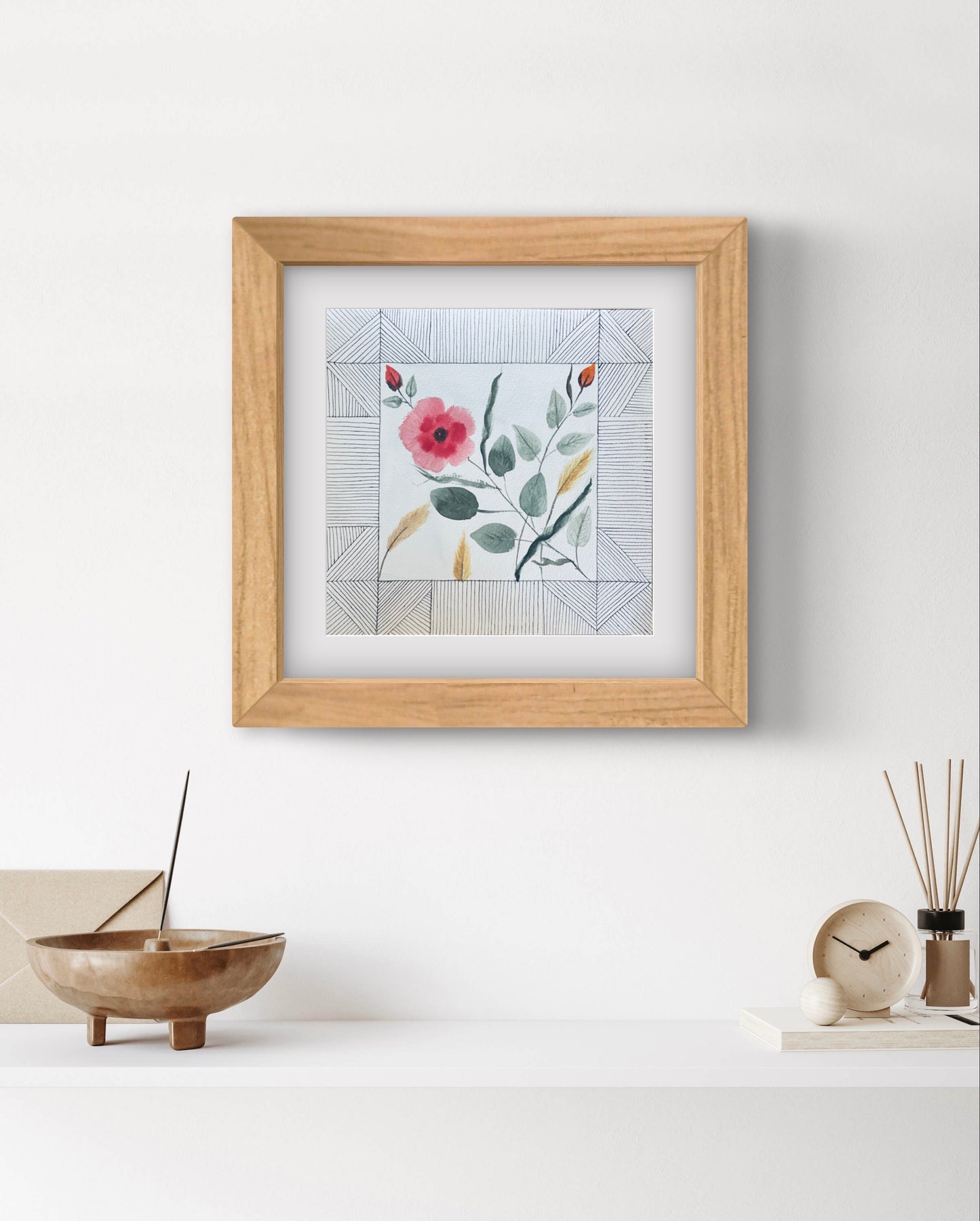 Contemporary Floral Art Line Artwork - Modern Botanical Print | ZenS Art