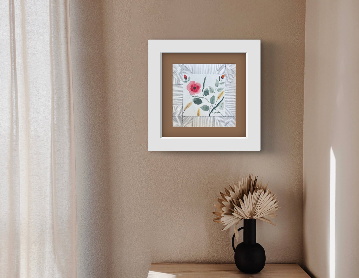 Contemporary Floral Art Line Artwork - Modern Botanical Print | ZenS Art